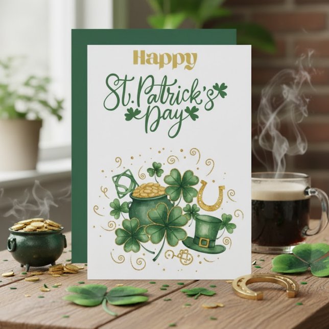 Cartão De Festividades Happy St Patrick’s Day Irish Greeting Card (Criador carregado)