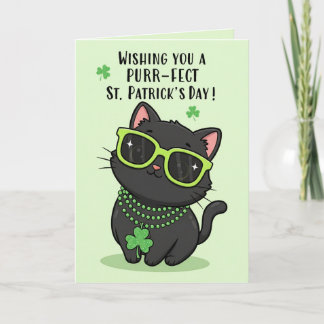 Cartão De Festividades Happy St Patricks Day For Anyone Cute Kitten 