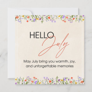 Cartão De Festividades happy summer in jully