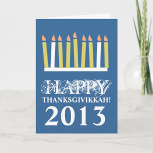 Cartão De Festividades Happy Thanksgivikkah
