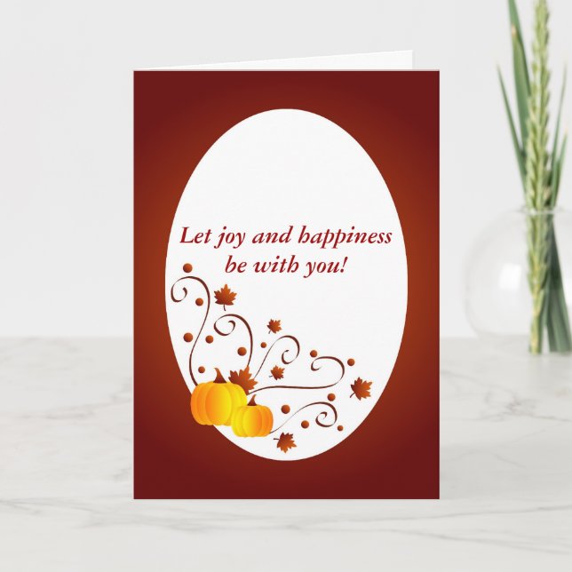 Cartão De Festividades Happy Thanksgiving - Card (Frente)