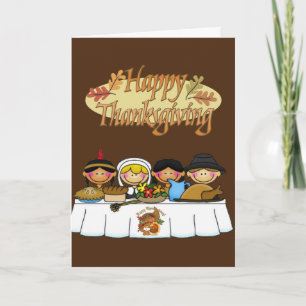 Cartão De Festividades Happy Thanksgiving Day Greeting Card