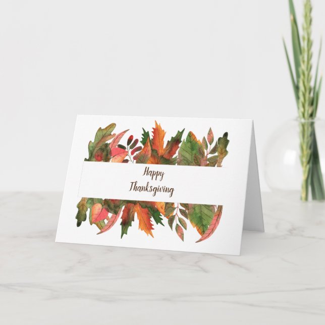 Cartão De Festividades Happy Thanksgiving Give Thanks On This Day (Frente)