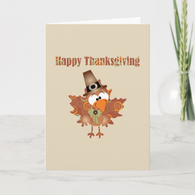 Cartão De Festividades Happy Thanksgiving Greeting Card (Frente)