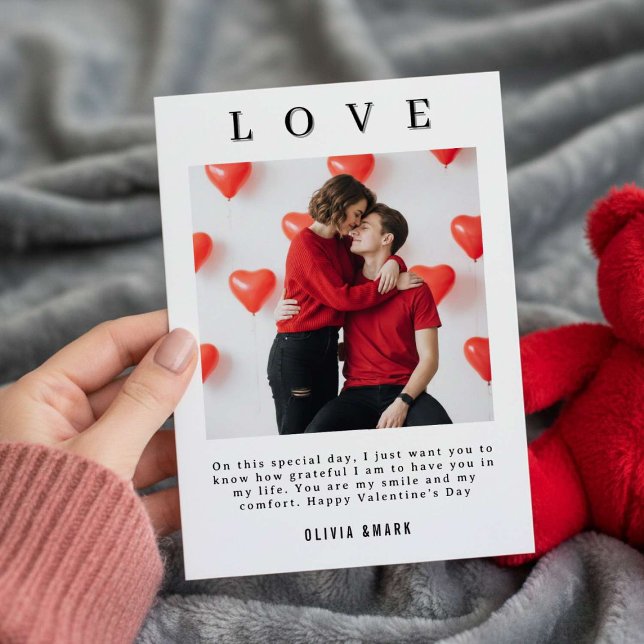 Cartão De Festividades Happy Valentine’s Day Custom Photo Collage  (Criador carregado)