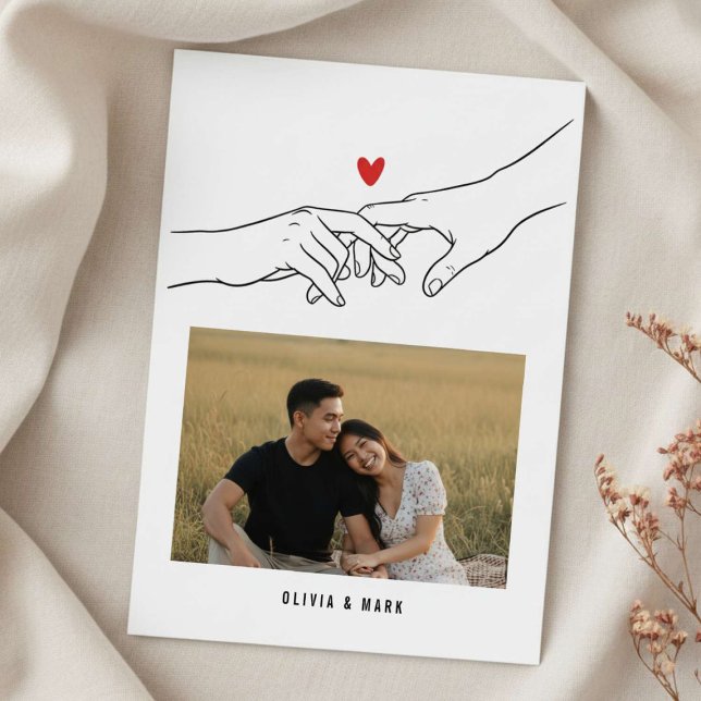 Cartão De Festividades Happy Valentine’s Day Custom Photo Collage Holiday (Criador carregado)