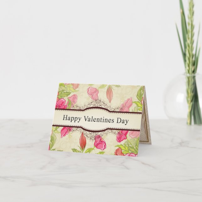 Cartão De Festividades Happy Valentine's Day (Frente)