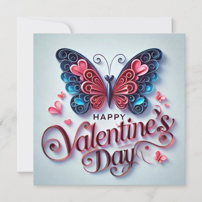 Cartão De Festividades Happy Valentines Day  (Frente)