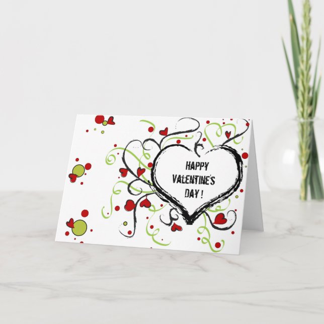 Cartão De Festividades Happy Valentine's day - Card (Frente)