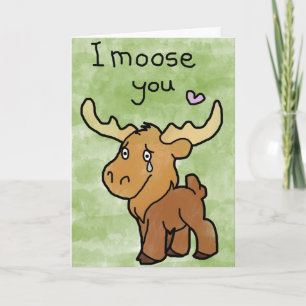 Cartão De Festividades Happy Valentines Day Card - I Moose You