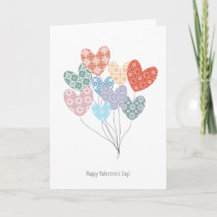 Cartão De Festividades Happy Valentine's Day Card With yplusy Balloons!