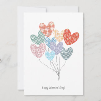 Cartão De Festividades Happy Valentine's Day Card With yplusy Balloons!