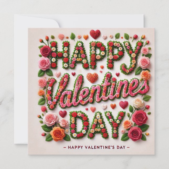 Cartão De Festividades Happy Valentines Day Cards  (Frente)