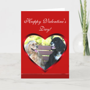 Cartão De Festividades Happy Valentine's Day Cocker Spaniels card