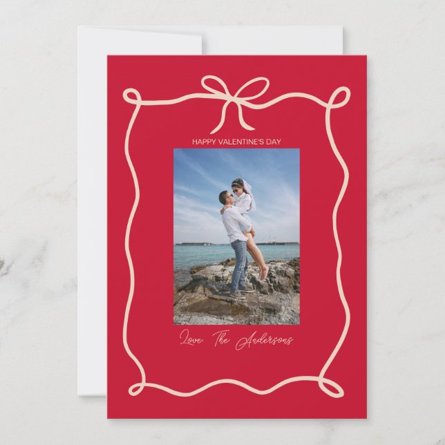Cartão De Festividades Happy Valentine's Day Custom Photograph Whimsical (Frente)