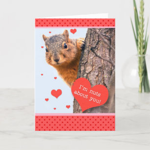 Cartão De Festividades Happy Valentine's Day Cute Squirrel with Heart