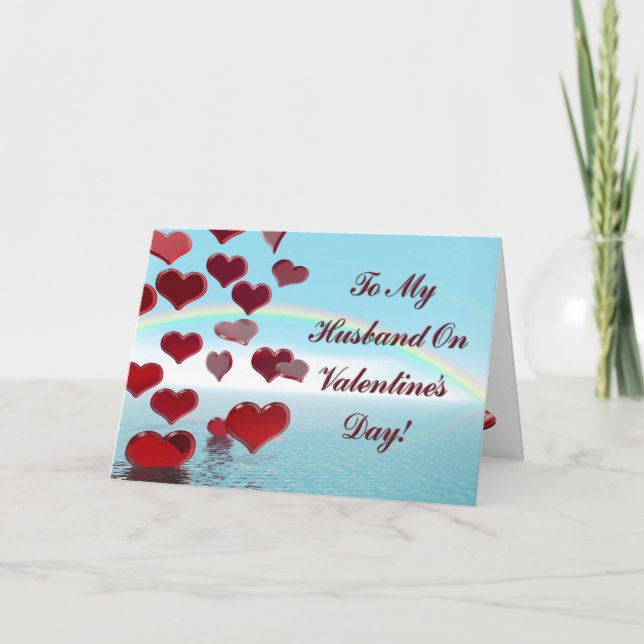Cartão De Festividades Happy Valentine's Day for husband (Frente)