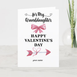 Cartão De Festividades Happy Valentine's Day Granddaughter Card