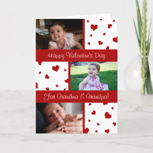 Cartão De Festividades Happy Valentine's Day Grandparents Photo Card