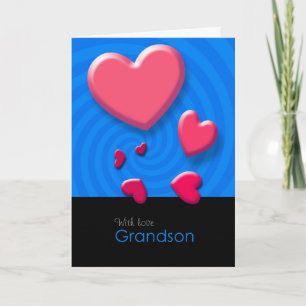Cartão De Festividades Happy Valentine's Day Grandson Greeting Card