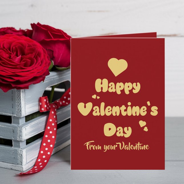 Cartão De Festividades Happy Valentine's Day Hearts Cute (Criador carregado)