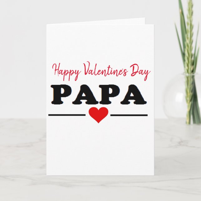 Cartão De Festividades Happy Valentine's Day Papa heart love bestselling (Frente)