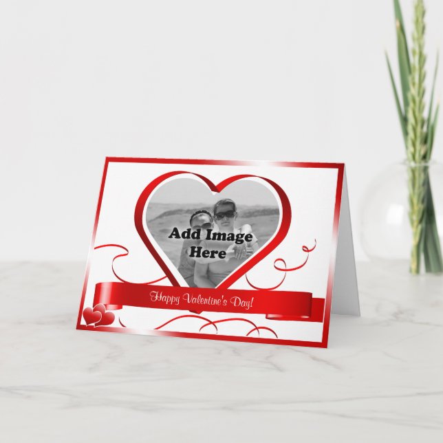Cartão De Festividades Happy Valentine's Day! Photo Template (Frente)