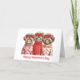 Cartão De Festividades Happy Valentines Day Shih Tzu Dogs