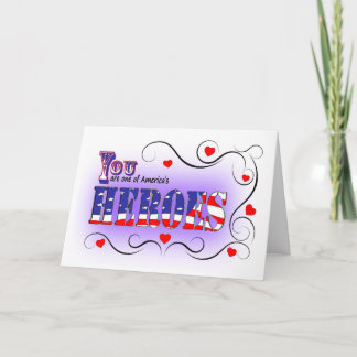 Cartão De Festividades Happy Valentine's Day to an American Hero w/ Love