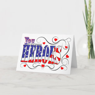 Cartão De Festividades Happy Valentine's Day to One of America's Heroes