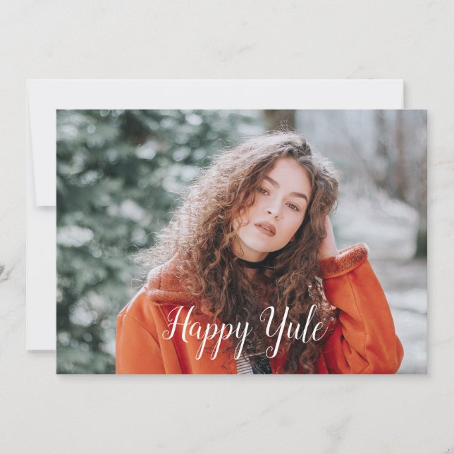 Cartão De Festividades Happy Yule (Frente)