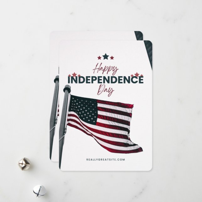 Cartão De Festividades #HappyIndependenceDayFlatHolidayCard (Frente/Verso In Situ)