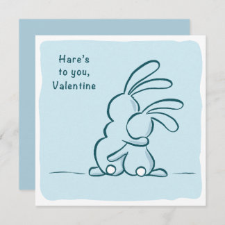 Cartão De Festividades Hare's to you - rabbit Valentine