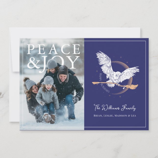 Cartão De Festividades Harry Potter | Deck the Great Hall Photo Holiday C (Frente)