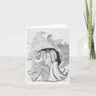 Cartão De Festividades Harvest Cornucopia