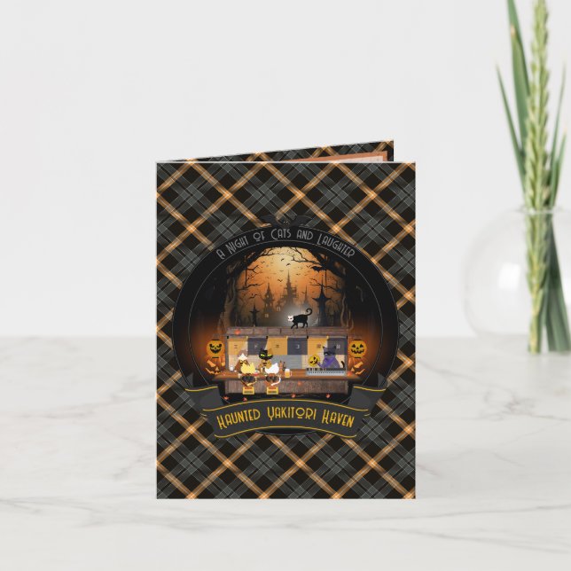 Cartão De Festividades Haunted Yakitori Haven Fechou (Frente)