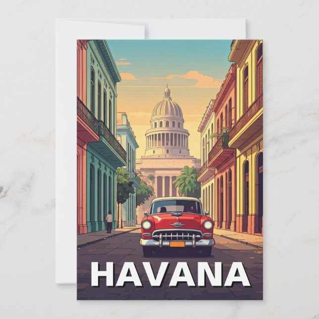 Cartão De Festividades Havana Cuba (Frente)