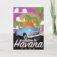 Havana, Cuba Vintage auto vacation Poster