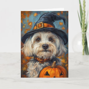 Cartão De Festividades Havanese Dog Halloween