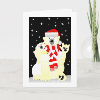 Cartão De Festividades "Have a Beary Christmas and a Huggy New Year!