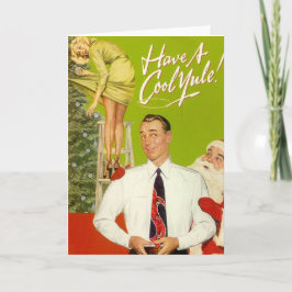 Cartão De Festividades "Have A Cool Yule" Christmas Greeting Card