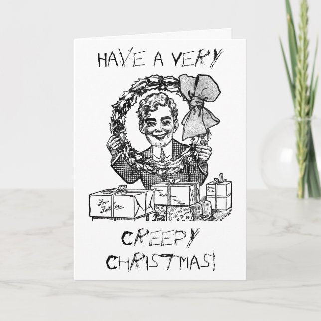 Cartão De Festividades Have a Creepy Christmas! Funny Greeting Card (Frente)