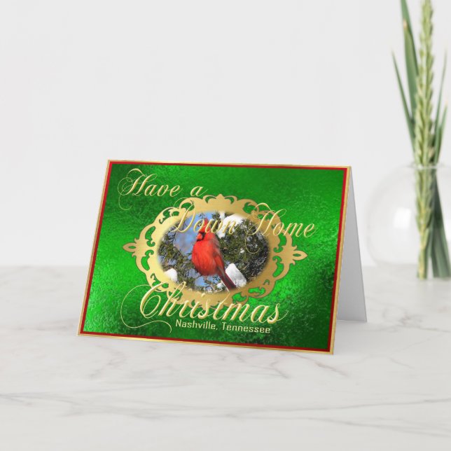 Cartão De Festividades Have a Down Home Christmas from Nashville Card (Frente)