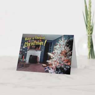 Cartão De Festividades "Have A Flocked Christmas" Card