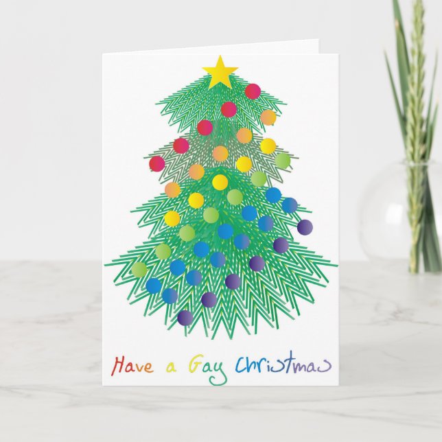 Cartão De Festividades Have a Gay Christmas (Frente)