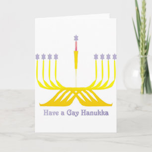Cartão De Festividades Have a Gay Hanukka Greeting Card