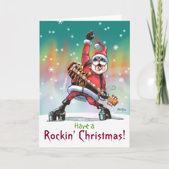Cartão De Festividades Have a, Rockin' Christmas Card (Frente)