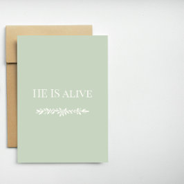 Cartão De Festividades He Is Alive Christian Easter Card | Faith Design