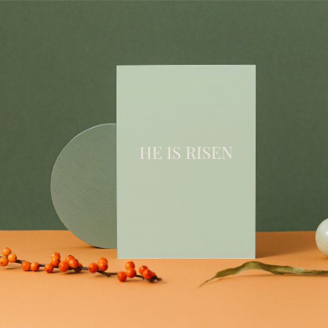 Cartão De Festividades He Is Risen Christian Easter Card (Celebrate His Resurrection — A Card That Brings Hope)