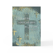 He is Risen! Easter cross & bible verse on distres